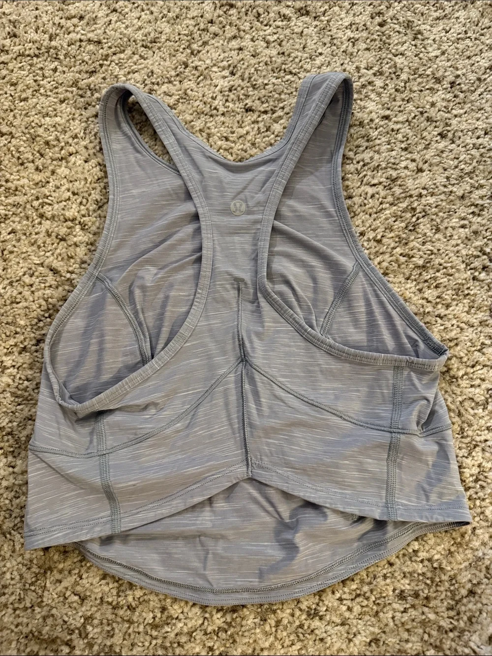 lululemon athletica Heathered Light Gray Racerback Tank